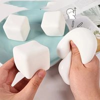 Squishy Tofu Stress Balls Slow Rebound Squeeze Toys Stress Anxiety Relief Fidget Toys Creative Simulation Tofu Decompression Toy