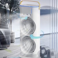ABS Dual Electric Fan Cool And Refreshing Easy To Shaking And Adjustable Tilt Angle Three in one fan