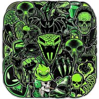 50Pcs Horror Monster Stickers Cool DIY Stickers Scrapbooking Phone Luggage Waterproof Decals