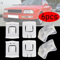 6Pcs Seat Fastener Rail Runner Clip Slider Guide Piece 171881213B For Audi 80 1978 - 1987 A4 4000 5000 100 200 Quattro Coupe