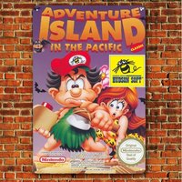 Adventure Island Nes Video Game Metal Poster Tin Sign 20*30cm