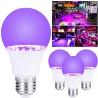 Portable Blacklight Ultraviolet Lamp UV Purple Bulb Atmosphere E27 UV Light Bulbs 360 Glow 10W Purple Black Light Bulb Disco