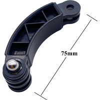 Extension Rod Short Curved Rod Helmet Bracket Extended Curved Rod For GoPro Hero 13 12 11 10 9 SJCAM Insta360 DJI Action Camera