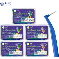 Angled Interdental Brush For Orthodontic Braces Micro Soft Brush For Dental Brackets Cleaning L Shaped Short Handle Brushes