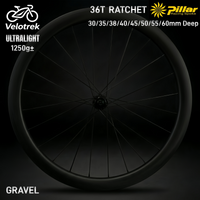 Super Light Gravel 700C Road Bike Carbon Wheelset 26/28mm Wide 30/35/38/40/45/50/55/60mm Deep Hook Tubeless Gravel Bicycle
