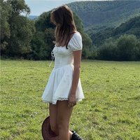 2024 Summer mini dresses for women birthday dresses luxury party evening dress white short dresses lace elegant dresses bandage