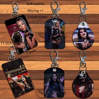 The strongest woman Rhea Ripley Liv Morgan Card Holder Keychain Key Ring Door Lock Access Protective Case For Security Gift