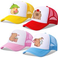 Capybara Baseball Cap Kids Adult Anime Capibara Sun Hat Summer Breathable Mesh Sunbonnet Outdoor Sport Headgear Gift Hot Sales