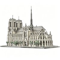 2026 Brand New City Architecture Series Notre Dame Model Set4383PCS Adult Collectible Display Building Blocks Birthday Gift