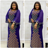 Customized Customized Autumn African Dresses for Women African Femme Dashiki Abaya Diamonds Maxi Dress Africa Clothes Ankara Dre