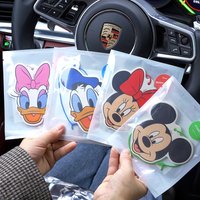Disney Car Air Freshener Keychain Mickey Minnie Donald Duck Car Odor Eliminator with Long-Lasting Fragrance Decorative Accessory
