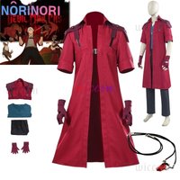 Anime DMC Dante Cosplay Costume Halloween Cosplay Costume Full Set 3 Dante Cosplay Jacket Gloves Halloween Costume Full Set