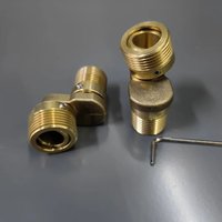 Copper Angled Curved Foot Lengthened Thickened Eccentric Screw Corner Wall Mounted Angle Adjustment Shower Faucet Adapter