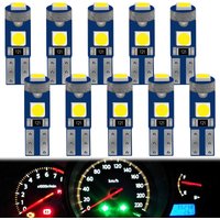 10Pcs T5 Led Bulb W3W W1.2W Led Canbus For Air conditioner button light Instrument LED Lights Dashboard Warning Indicator Button