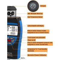 BTMETER Digital Cup Anemometer with APP, Wind Speed Data Logger, Air Flow Meter with Barometer Temp Humidity Altitude