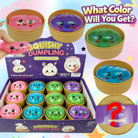New Glitter Dumpling Squishies Toy Bun Baozi Dumpling Mystery Box Colorful Squishy Sensory Fidget Toy Anti Stress Squeeze Balls