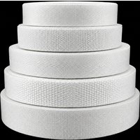 5/10M White Nylon Webbing Tape 20-50mm Width Bag Shoulder Strap Luggage Strapping Pet Collar Belt DIY Sewing Craft Backpack Trim