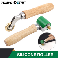 Welding Seam Rollers 40mm Silicone Pressure Rollers Brass Seam Rollers, For Roofing, Waterproof PVC, HDPE, TPO, LDPE, EPDM, HPDE