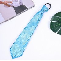31BB Glitter Sequins Pre-Tied Tie with Zipper for Weddings Graduation Party Costume