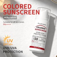 Colored Sunscreen UVB/UVA Protection Tinted Sunscreen SPF50 PA++++ Refreshing, Non-Greasy Waterproof & Sweatproof