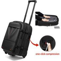 Travel Trolley vacuum compression business backpacks pump for Man Wheeled backpack On wheels luggage Rolling Bags For Boardable