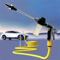 Expandable high-pressure car wash spray gun, equipped with removable soap spray gun, anti-skid handle, foam spray pipe - suitabl