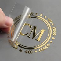 100PCS Custom Uv Sticker Logo Shiny Gold Silver 3D Personalized Stickers Customized Transfer Sticker Wedding Labels Waterproof