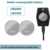 2-10PCS LIR2430 LIR2450 Rechargeable Battery CR2430 CR2450 Lithium charging Can Replace for watches