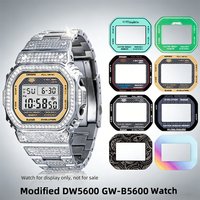 Modified DW5600 GW-B5600 DW-5635 DW5635 tempered film case mirror film protective film For Casio watch color changing film