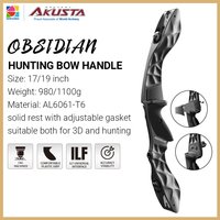 Akusta 17“19"Recurve Bow ILF Riser Handle for Aluminum Alloy or Right Hand User Obsiian Series