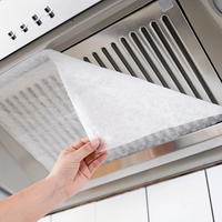 Universal Range Hood Absorbs Oil Filter Paper - Oil-Proof Sticker with High Temperature Resistance and Self-Adhesive Design
