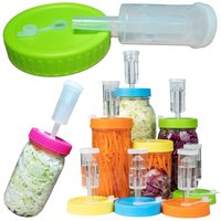 Waterless Premium Silicone Top for Wide Mouth Mason Jar Jar Cover with One-way Exhaust Valve 86mm Airlock Fermentation Lids
