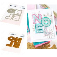 2022 New Metal Cutting Dies and Hot Foil Plates Noel Word Die Cuts Scrapbooking Diy Album Paper Card Embossing Craft Supplies