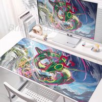 Pokemon Mega Rayquaza Playmat Large Gaming Mouse Pad Rubber Non-Slip Desk Mat Keyboard Carpet PC Laptop Gamer Rug Office Micepad