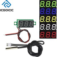 0.28" LED Digital Thermometer – DC 4-28V, Waterproof NTC Probe, ±0.1°C Accuracy, 1m Metal Sensor for Car, Fridge, Fish Tank
