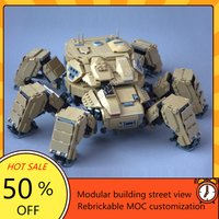 1923PCS MOC WW2 Military Military Series Cyberpunk:Chimera Destroyer Armored Car Model Custom Puzzle DIY Assembly Toys Gift