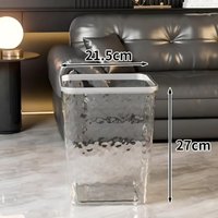 New Style Clear Trash Can Light Luxury Large Capacity Household Garbage Bin for Bedroom Bathroom Living Room
