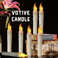 Halloween LED Floating Candles with Magic Wand Flickering Warm Light LED Flameless Candle Taper Candles for Indoor Home Party