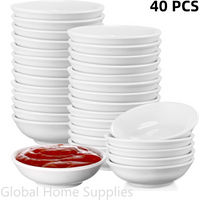 40 Pack Dip Bowls Set Dipping Sauce Bowls Mini Appetizer Plates for Seasoning Condiment Sushi Ketchup BBQ