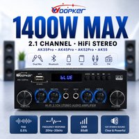 Amplificateur audio numérique Bluetooth Woopker AK55/AK52 Pro/AK45 Pro/AK35 Pro 2.1 canaux HIFI FM USB pour la maison, la voiture et le karaoké