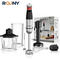 6-in-1 Multi-Purpose Immersion Hand Blender 1500W MAX, Electric Hand Held Stick Blender Stainless Steel Blades,Home & Kitchen