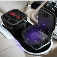 Car LED Ashtray Universal Auto Ashtray Cigarette Ash Holders Cup Car Interior Decor Auto Interior One Click Cover Opening