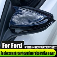 For Ford Focus 2019 2020 2021 2022 bull horn rearview mirror protective cover exterior decoration accessories replace style