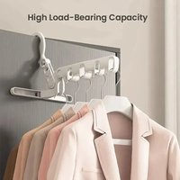 Portable Foldable 5-Hole Clothes Hanger, Outdoor Travel Drying Rack for Hotel Camping Hiking