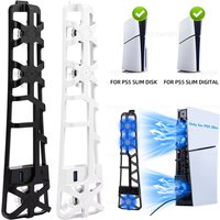 Cooling Fan For PS5 Slim Disc/Digital Gaming Console Accessories LED Light USB3.0 Hubs Cooling System For Play Station 5 Slim