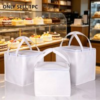 White birthday cake refrigerated bag - suitable for camping and outdoor lightweight food insulation, can directly contact food