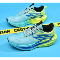 Men Women Running Shoes Carbon Plate Cushioned Sneakers Breathable Knit Athletic Racing Shoes Non-Slip Jogging Training Shoes