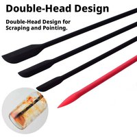 3Pcs Dual End Silicone Jar Spatula Set Pointed Tip Zero Waste Scraper For Baking Jam Cream Extraction Multi-Use Kitchen Gadget