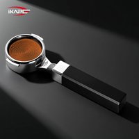 IKAPE Flat design Espresso Bottomless Portafilter,58mm E61 Stainless Steel Coffee Portafilter,Espresso Machine Accessories