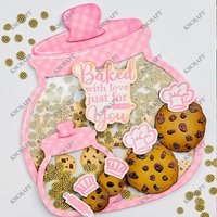 KSCRAFT Cookie Jar Mini Album Cutting Dies Stencils for DIY Scrapbooking Decorative Embossing DIY Paper Cards